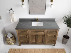 Santa Monica Teak Wood 60 in. W x 22 in. D Single Sink Bathroom Vanity - photo 39