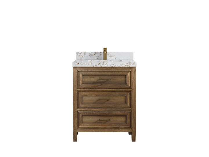 Santa Monica Teak Wood 30 in. W x 22 in. D Single Sink Bathroom Vanity - photo 15