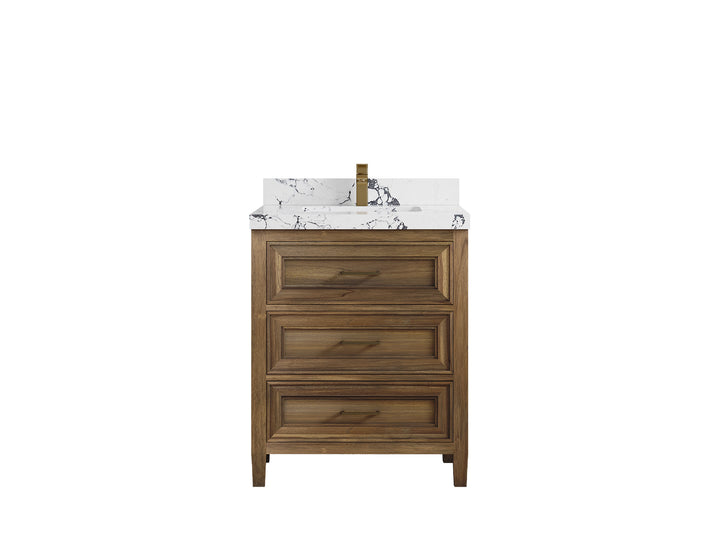 Santa Monica Teak Wood 30 in. W x 22 in. D Single Sink Bathroom Vanity - photo 17