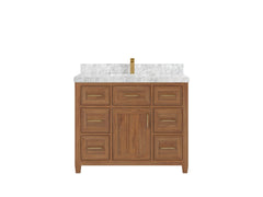 Santa Monica Teak Wood 42 in. W x 22 in. D Single Sink Bathroom Vanity - photo 15