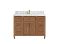 Santa Monica Teak Wood 48 in. W x 22 in. D Single Sink Bathroom Vanity - photo 16