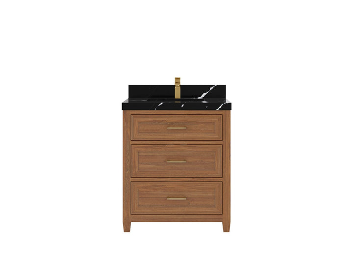 Santa Monica Teak Wood 30 in. W x 22 in. D Single Sink Bathroom Vanity - photo 7