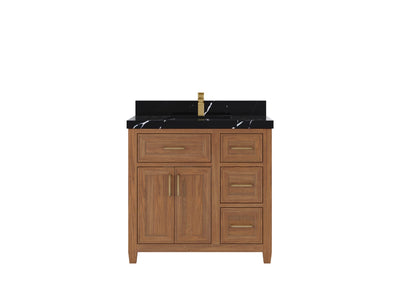 Santa Monica Teak Wood 36 in. W x 22 in. D Single Sink Bathroom Vanity