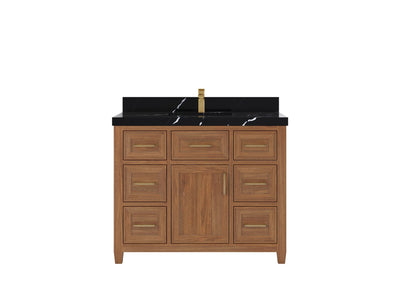 Santa Monica Teak Wood 42 in. W x 22 in. D Single Sink Bathroom Vanity