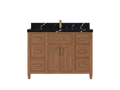 Santa Monica Teak Wood 48 in. W x 22 in. D Single Sink Bathroom Vanity
