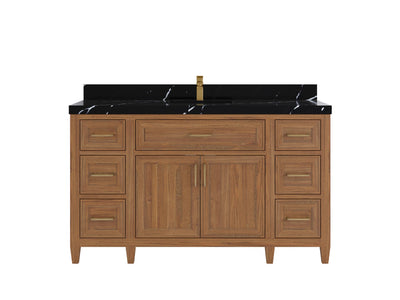 Santa Monica Teak Wood 60 in. W x 22 in. D Single Sink Bathroom Vanity
