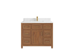 Santa Monica Teak Wood 42 in. W x 22 in. D Single Sink Bathroom Vanity - photo 19