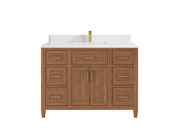 Santa Monica Teak Wood 48 in. W x 22 in. D Single Sink Bathroom Vanity - photo 19