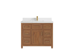 Santa Monica Teak Wood 42 in. W x 22 in. D Single Sink Bathroom Vanity - photo 21