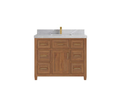 Santa Monica Teak Wood 42 in. W x 22 in. D Single Sink Bathroom Vanity - photo 22