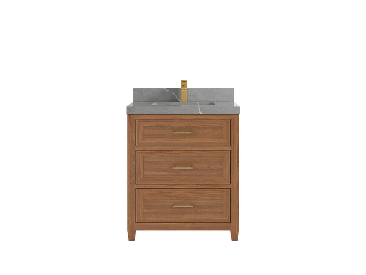 Santa Monica Teak Wood 30 in. W x 22 in. D Single Sink Bathroom Vanity - photo 23