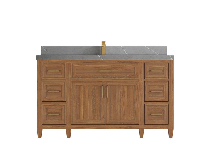 Santa Monica Teak Wood 60 in. W x 22 in. D Single Sink Bathroom Vanity - photo 23