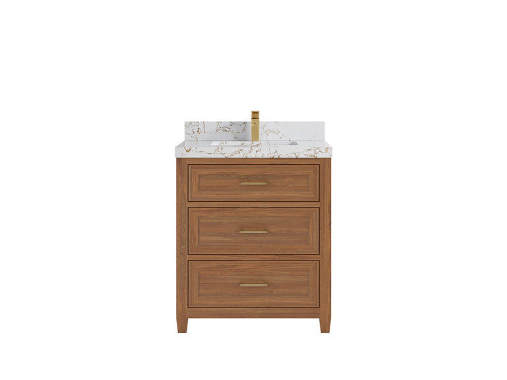 Santa Monica Teak Wood 30 in. W x 22 in. D Single Sink Bathroom Vanity - photo 11