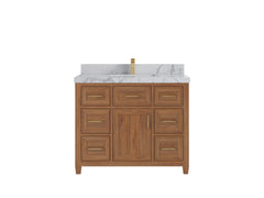 Santa Monica Teak Wood 42 in. W x 22 in. D Single Sink Bathroom Vanity - photo 16