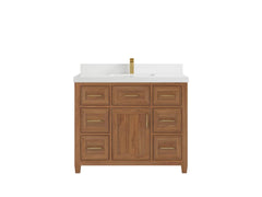 Santa Monica Teak Wood 42 in. W x 22 in. D Single Sink Bathroom Vanity - photo 25