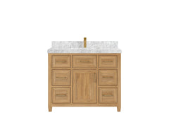 Santa Monica Teak Wood 42 in. W x 22 in. D Single Sink Bathroom Vanity - photo 15