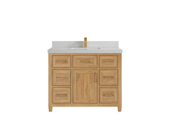 Santa Monica Teak Wood 42 in. W x 22 in. D Single Sink Bathroom Vanity - photo 17