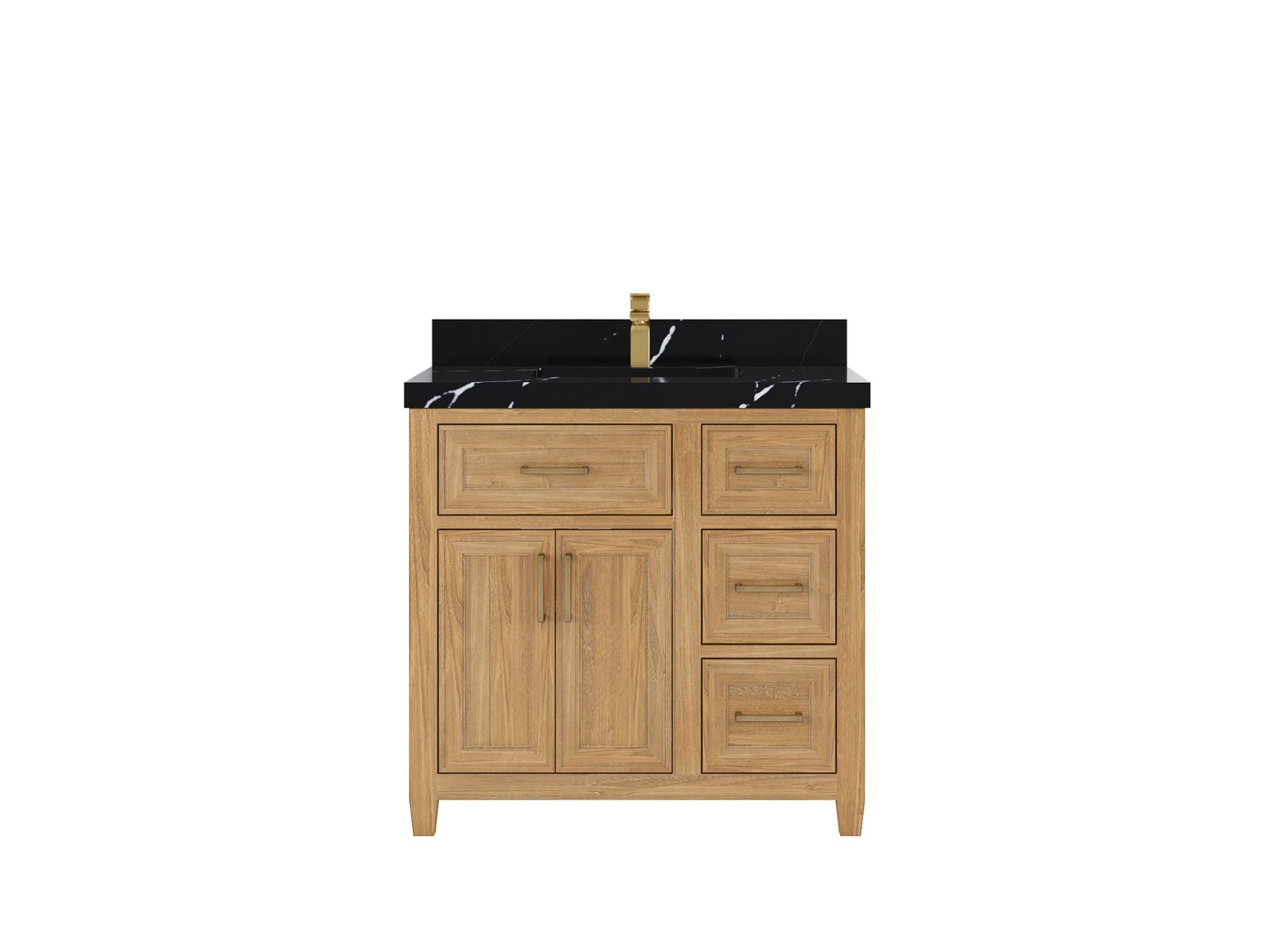 Santa Monica Teak Wood 36 in. W x 22 in. D Single Sink Bathroom Vanity