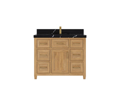 Santa Monica Teak Wood 42 in. W x 22 in. D Single Sink Bathroom Vanity - photo 7