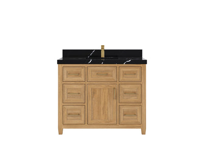 Santa Monica Teak Wood 42 in. W x 22 in. D Single Sink Bathroom Vanity