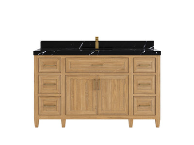 Santa Monica Teak Wood 60 in. W x 22 in. D Single Sink Bathroom Vanity