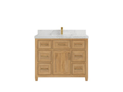 Santa Monica Teak Wood 42 in. W x 22 in. D Single Sink Bathroom Vanity - photo 14