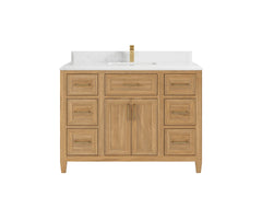 Santa Monica Teak Wood 48 in. W x 22 in. D Single Sink Bathroom Vanity - photo 19