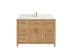 Santa Monica Teak Wood 48 in. W x 22 in. D Single Sink Bathroom Vanity - photo 20