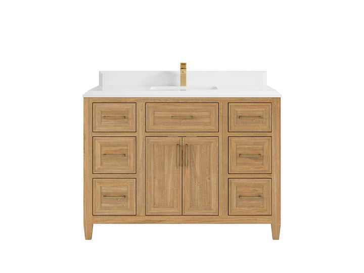 Santa Monica Teak Wood 48 in. W x 22 in. D Single Sink Bathroom Vanity - photo 20