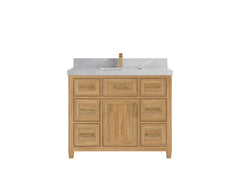 Santa Monica Teak Wood 42 in. W x 22 in. D Single Sink Bathroom Vanity - photo 22