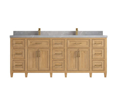 Santa Monica Teak Wood 84 in. W x 22 in. D Double Sink Bathroom Vanity - photo 22