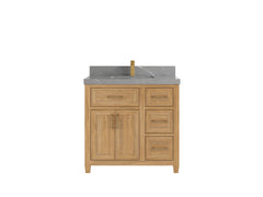 Santa Monica Teak Wood 36 in. W x 22 in. D Single Sink Bathroom Vanity - photo 22
