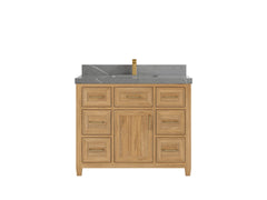 Santa Monica Teak Wood 42 in. W x 22 in. D Single Sink Bathroom Vanity - photo 23