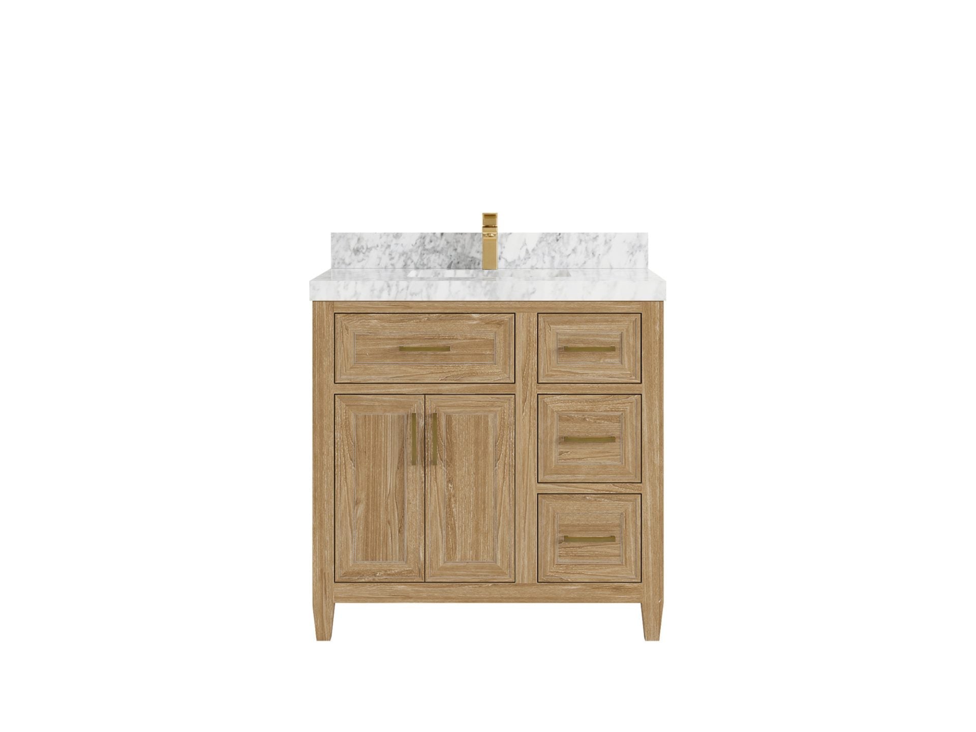 Santa Monica Teak Wood 36 in. W x 22 in. D Single Sink Bathroom Vanity