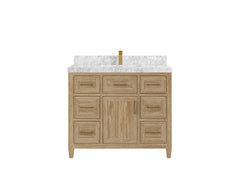 Santa Monica Teak Wood 42 in. W x 22 in. D Single Sink Bathroom Vanity - photo 15