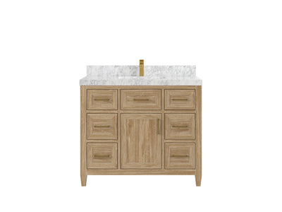 Santa Monica Teak Wood 42 in. W x 22 in. D Single Sink Bathroom Vanity