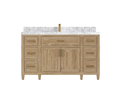Santa Monica Teak Wood 60 in. W x 22 in. D Single Sink Bathroom Vanity - photo 15