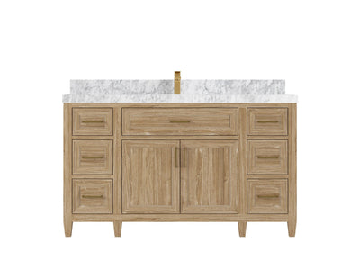 Santa Monica Teak Wood 60 in. W x 22 in. D Single Sink Bathroom Vanity