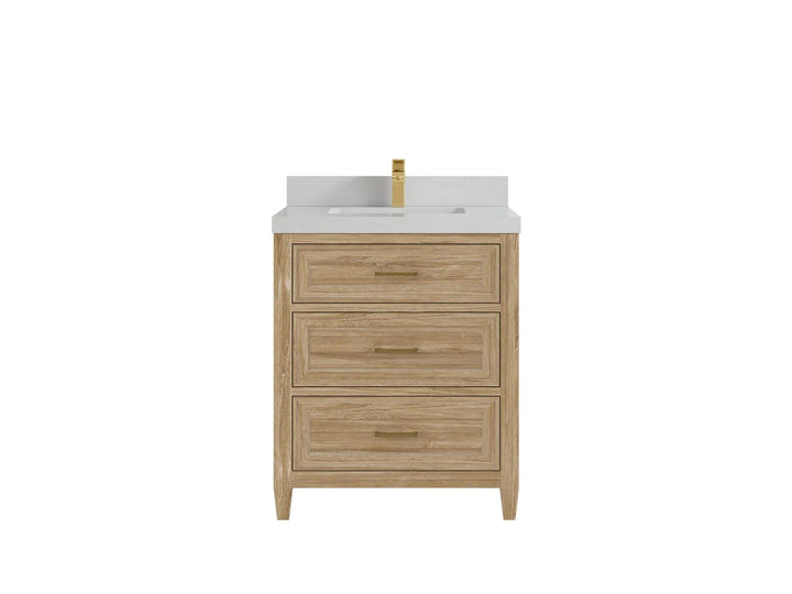 Santa Monica Teak Wood 30 in. W x 22 in. D Single Sink Bathroom Vanity - photo 17