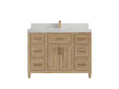 Santa Monica Teak Wood 48 in. W x 22 in. D Single Sink Bathroom Vanity - photo 17