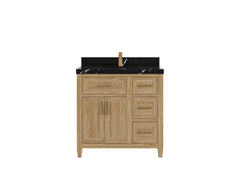Santa Monica Teak Wood 36 in. W x 22 in. D Single Sink Bathroom Vanity - photo 11