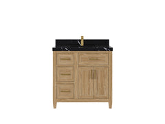 Santa Monica Teak Wood 36 in. W x 22 in. D Center Sink Bathroom Vanity - photo 11