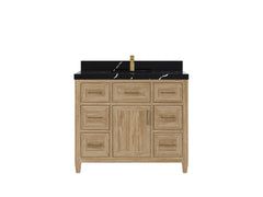 Santa Monica Teak Wood 42 in. W x 22 in. D Single Sink Bathroom Vanity - photo 12