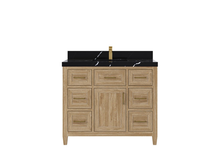 Santa Monica Teak Wood 42 in. W x 22 in. D Single Sink Bathroom Vanity - photo 12