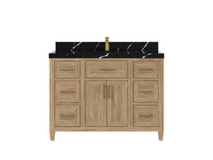 Santa Monica Teak Wood 48 in. W x 22 in. D Single Sink Bathroom Vanity - photo 13