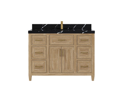 Santa Monica Teak Wood 48 in. W x 22 in. D Single Sink Bathroom Vanity