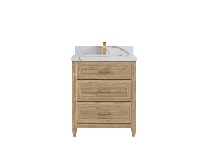 Santa Monica Teak Wood 30 in. W x 22 in. D Single Sink Bathroom Vanity - photo 14