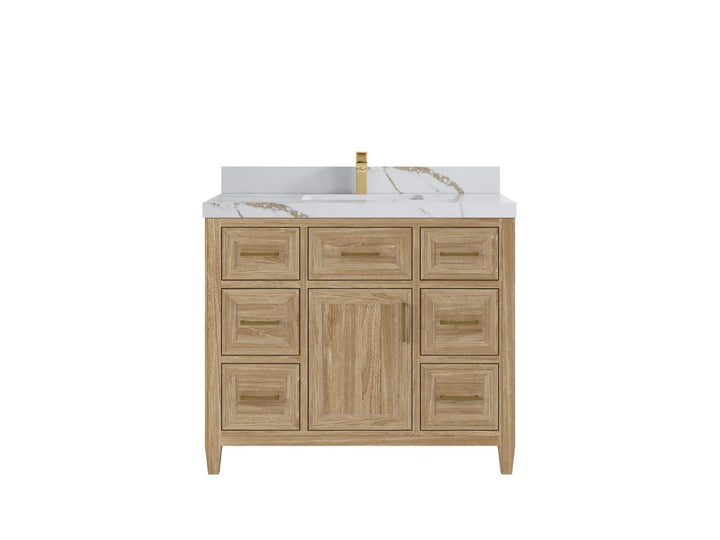 Santa Monica Teak Wood 42 in. W x 22 in. D Single Sink Bathroom Vanity - photo 14