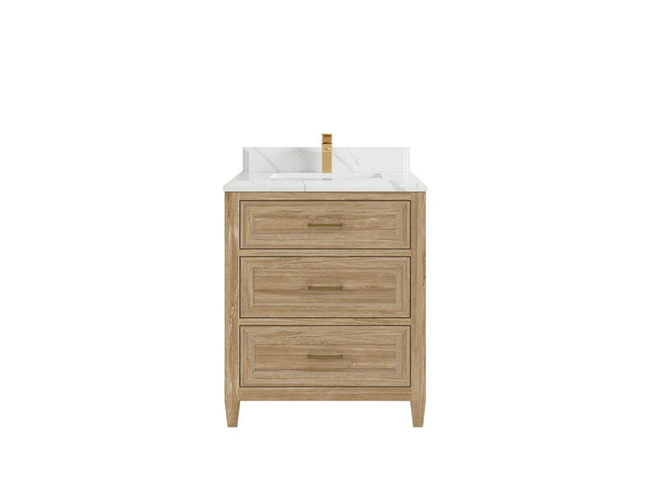 Santa Monica Teak Wood 30 in. W x 22 in. D Single Sink Bathroom Vanity - photo 18
