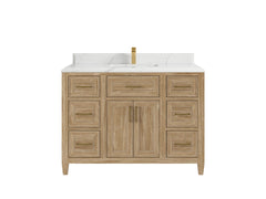 Santa Monica Teak Wood 48 in. W x 22 in. D Single Sink Bathroom Vanity - photo 18